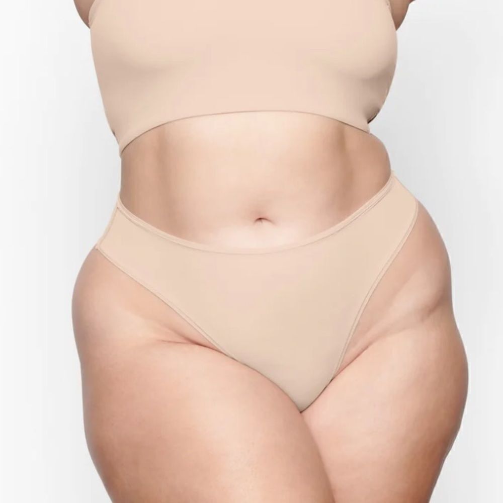 NWT SKIMS Fits Everybody Cheeky High Waisted Brief Panty In Mica Nude Panty